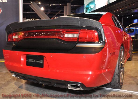 The 2011 Dodge Charger R/T Redline from the passenger side rear ...
